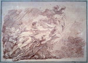 Minerva river en ung prins från volupten Sanguine av Jean Honore Fragonard (1732-1806) 1774 Besancon, Museum of Fine Arts av Jean Honore Fragonard