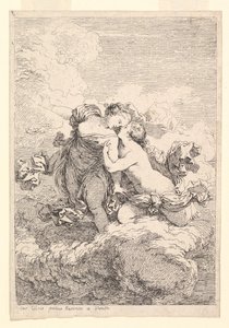 Mytologisk scen, möjligen Diana Seducing Callisto, ca. 1764. av Jean Honore Fragonard