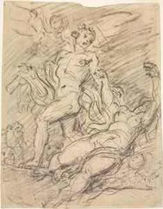 Orfeus och Eurydike (rekto) av Jean Honore Fragonard