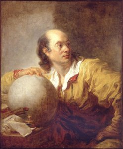 Porträtt av Jerome Lalande (1732-1807) (Joseph Jerome Lefrancois de Lalande) - Målning av Jean Honore Fragonard (1732-1806) - ca 1769 - Olja på duk - 72x59,5 - Petit Palais, Musee des Beaux-Arts de la Ville från Paris av Jean Honore Fragonard