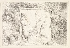 Satyrer dansar från Bacchanales, eller Satyrernas lekar av Jean Honore Fragonard