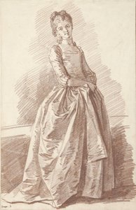 Stående ung kvinna, vänd mot av Jean Honore Fragonard