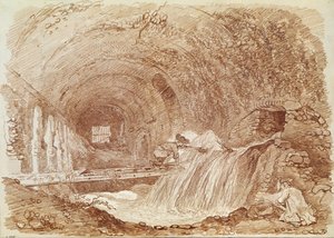 Stall of Maecenas vid Tivoli (röd krita på papper) av Jean Honore Fragonard
