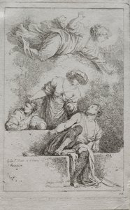 Lärjungarna vid graven, 1764. av Jean Honore Fragonard