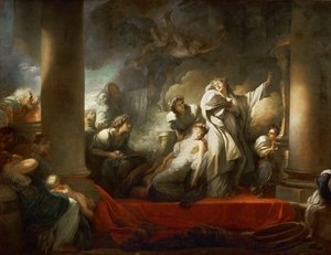 Översteprästen Coresus offrar sig själv för att rädda Callirhoe av Jean Honore Fragonard