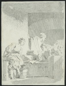 Interiören av Jean Honore Fragonard
