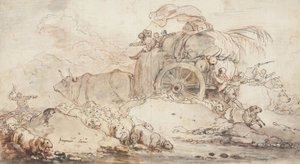 Den stillastående vagnen, 1759 av Jean Honore Fragonard
