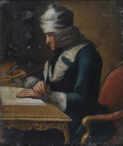 Porträtt av Francois Marie Arouet de Voltaire 1694-1778