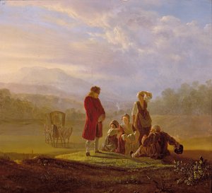 Voltaire samtalar med bönderna i Ferney