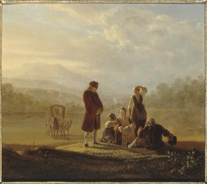 Voltaire och bönderna i Ferney, ca 1770.