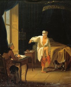 Voltaire reser sig i Ferney, ca 1772.