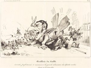 Artillerie du Diable (Djävulens artilleri) av Jean Ignace Isidore Grandville and Eugène Hippolyte Forest