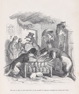 Så fort jag satte min fot på ön... från Scener ur det privata och offentliga livet..., ca. 1837-47. av Jean Ignace Isidore Gérard