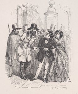 Man skulle kunna skylla på dig i tre år om du tappade hatten. från Lilla M..., 1843. av Jean Ignace Isidore Gérard