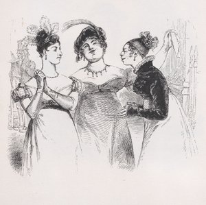 The opinion of these ladies från The Complete Works of Béranger, 1836. av Jean Ignace Isidore Gérard