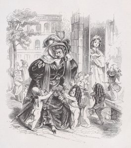 The Poor Putti från The Complete Works of Béranger, 1836. av Jean Ignace Isidore Gérard