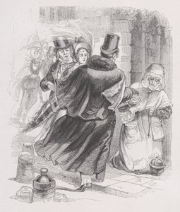 Den fattiga kvinnan från The Complete Works of Béranger, 1836. av Jean Ignace Isidore Gérard