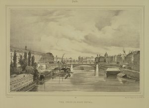 Utsikt över Pont Royal, utgiven av Auguste Bry
