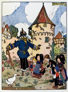 Alsace Time; Gendarmens uniform i Bergheim;
