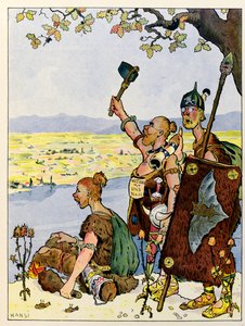 Berättelsen om Alsace berättar för barnen; Les Germains ser Alsace på andra sidan Rhen;