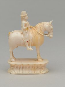 Vit riddare, schackpjäs, Indien, 1820 ca