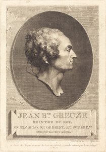 Jean-Baptiste Greuze av Jean Jacques Flipart after Jean Baptiste Greuze