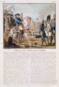 The Take of Berg-op-Zoom, Nederländerna, 1747, graverad av Jean Baptiste Morret (fl.1790-1820), 1787