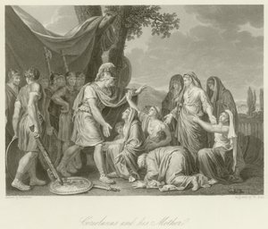 Coriolanus och hans mamma av Jean Jacques Francois Lebarbier