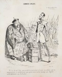 engelsk handel. Yé vo dit qu’il faut, att vo köpte detta gift för att följa..., 1840.