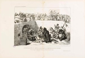 Människorna levererade till vampyrskatterna. Från La Caricature, 1833.