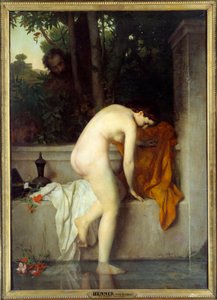 Kyska Suzanne säger Suzanne i badet. Målning av Jean Jacques Henner (1829-1905)