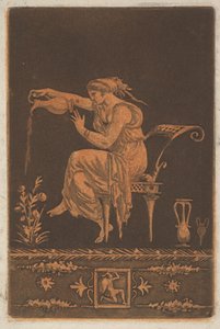 Ung draperad kvinna, sittande, vattnar en växt Ung draperad kvinna, sittande, vattnar ..., ca. 1784. av Jean Jacques Lagrenee