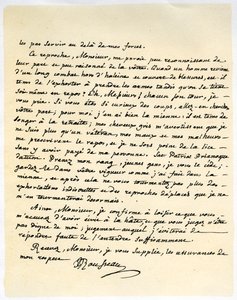 Brev från Jean Jaques Rousseau, 15 juli 1764.