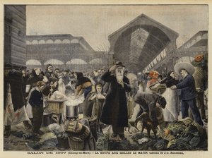Soppbod på Les Halles Market på morgonen
