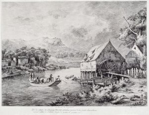 En kvarn vid flodens strand, 1774 av Jean Jacques de Boissieu
