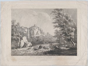 Björk som rivits upp med rötterna av en storm, 1809. av Jean Jacques de Boissieu