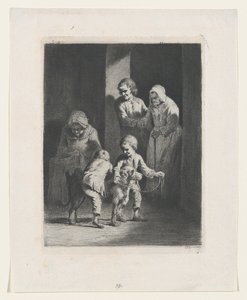 Barn som leker med en hund, 1789. av Jean Jacques de Boissieu