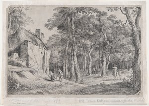 Stuga vid ingången till en skog, 1772. av Jean Jacques de Boissieu