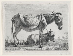 Jenny med sitt föl, 1797. av Jean Jacques de Boissieu