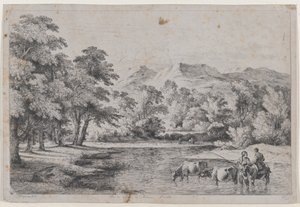 Landskap efter Fouquières, 1772. av Jean Jacques de Boissieu