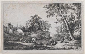 Landskap i Ambronay, 1796. av Jean Jacques de Boissieu