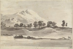 Mount Cairo från andra sidan floden Melfa av Jean Jacques de Boissieu
