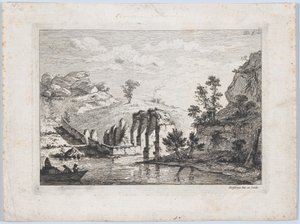 Ruinerna av en akvedukt, 1763. av Jean Jacques de Boissieu