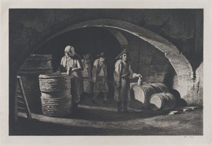 The Coopers, sent 1800-talsreproduktion av 1790 original. av Jean Jacques de Boissieu