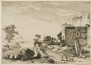 Munken och jägaren av Jean Jacques de Boissieu