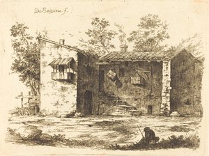 Zwei Häuser mit Ziegeldächern