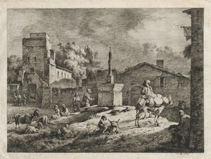 Utsikt över Saint-Andeol, 1774. av Jean Jacques de Boissieu