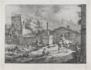 Utsikt över Saint-Andéol, 1774. av Jean Jacques de Boissieu