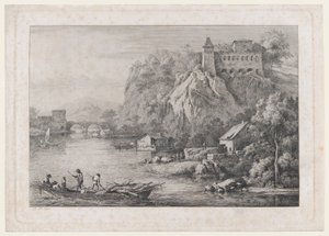 Utsikt över klostret för de barfota karmeliterna i Lyon, 1807.
