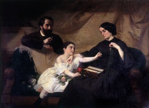 Min familj (olja på duk) av Jean Jalabert